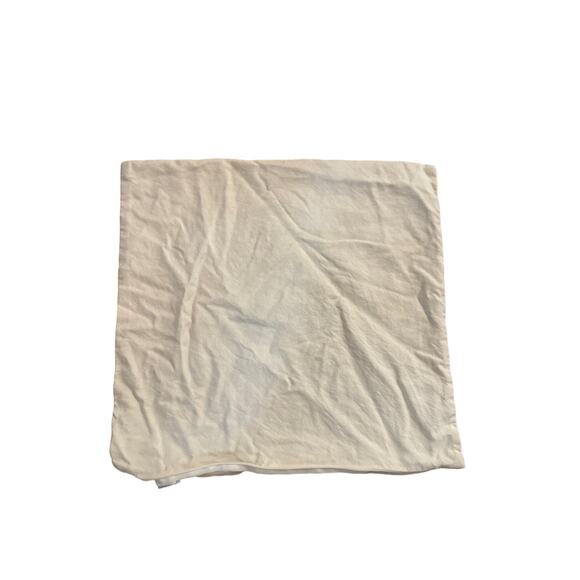 West Elm Cream Ivory Embroider Chair Pillow Case Pillowcase Cover Throw Square - Picture 4 of 4